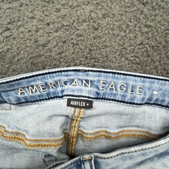 American Eagle Men's 29x30‎ Light Wash Athletic Fit Airflex+ Blue Denim Jeans - Picture 6 of 8